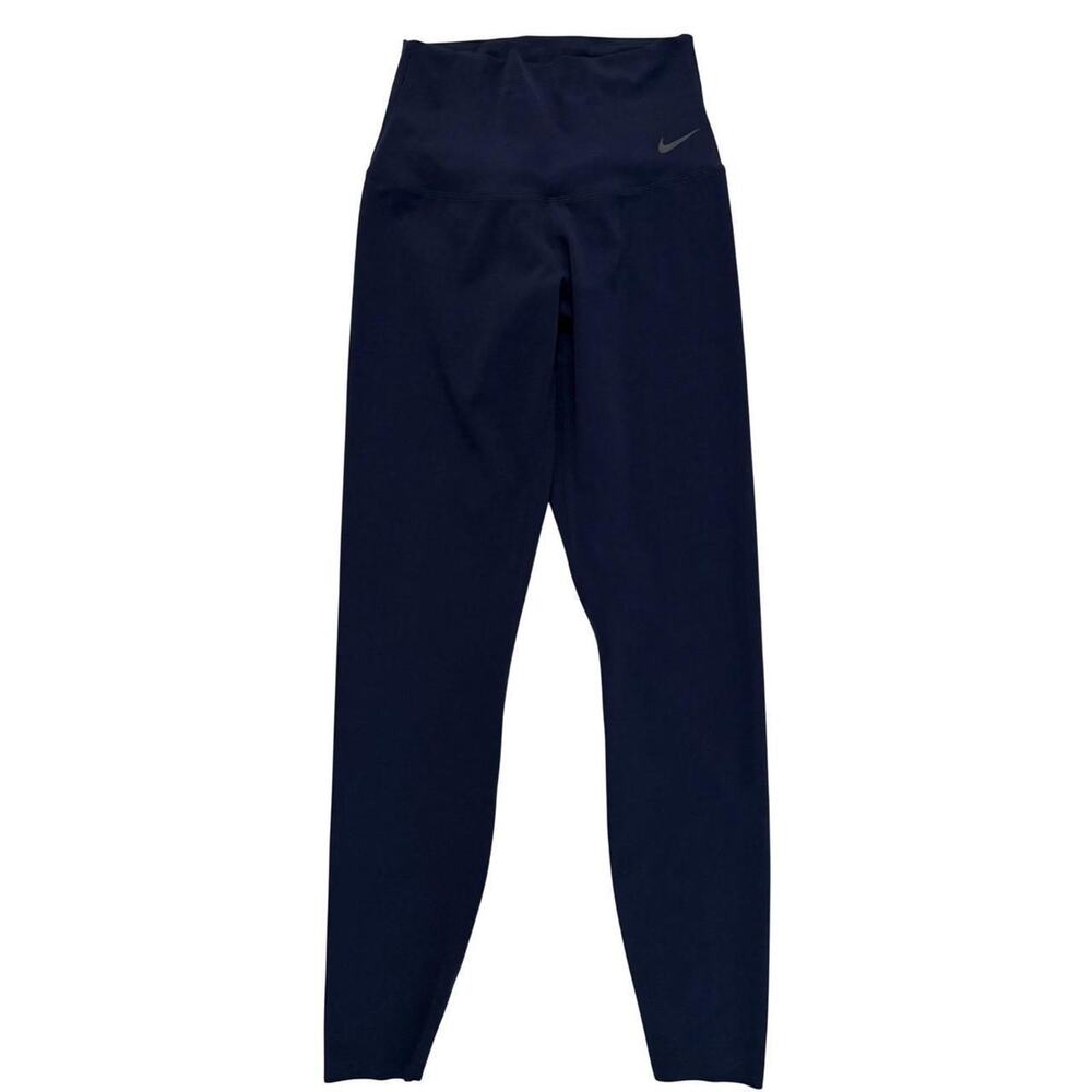 Nike Dri Fit Womens Training High Rise‎ 7/8 Length Leggings Navy XS - Picture 2 of 5